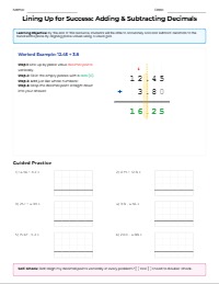 Mastering Decimal Addition and Subtraction Practice