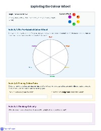 Exploring Color Relationships in Art