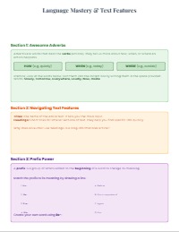 Light Waves and Language Arts Review