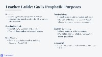 Understanding God's Prophetic Purposes