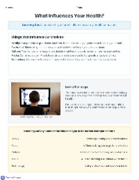 Health Influences Explorer