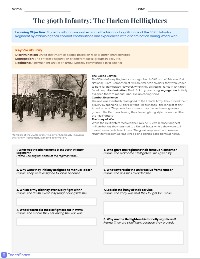 The Harlem Hellfighters WWI Legacy