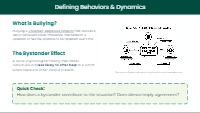 Understanding and Reducing Bullying in Schools