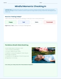 Mindful Moments: A Journey in Self-Regulation