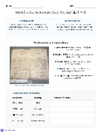 Korean Diary Writing Essentials