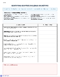 Identifying Adaptive Challenge Archetypes