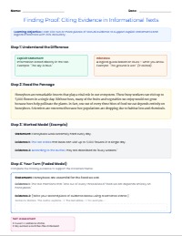 Mastering Textual Evidence and Inference