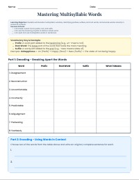 Decoding and Encoding Worksheet