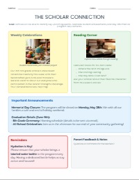 Weekly Newsletter: Updates for TK-5th Scholars
