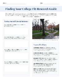 Guide to Finding Your College Fit