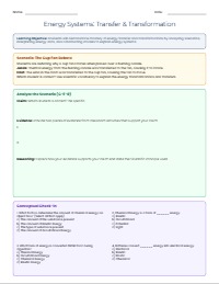 Middle School Energy Concepts Assessment