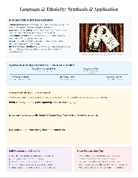 Ethnicity and Language Identity Revision