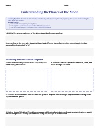 Moon Phases Comprehension Check