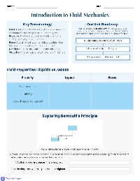 Overview of Fluid Mechanics