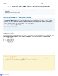 SAT Advanced Math Mastery Review