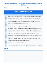 New Activity Coordinator Onboarding Guide