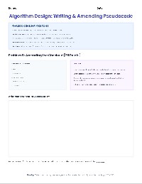 Algorithm Trace Table Assessment