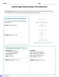 Mastering Polynomial Factoring: Step-by-Step Practice