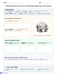 Entrepreneurship Project Worksheet