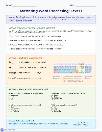 Word Processing Skills Practice