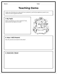 Teach the Class Planning Worksheet