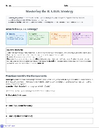 R.A.D.D. Writing Strategy Practice