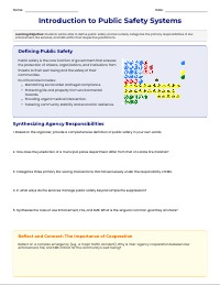 Foundations of Public Safety: Roles and Responsibilities