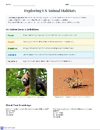 US Animal Habitat Guide