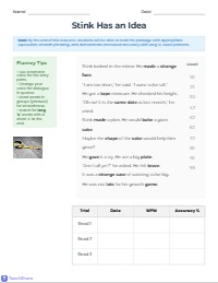 Stink Has an Idea: Fluency Practice