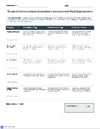 Amusement Park Conversation Evaluation