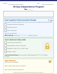 30-Day Daily Habit and Therapy Tracker