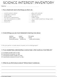 Science Interest Inventory