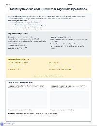 Exploring Numbers Test Study Guide