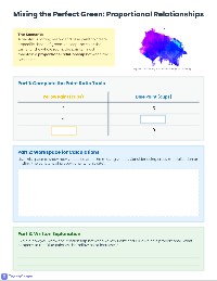 Proportional Relationships Pre-Assessment