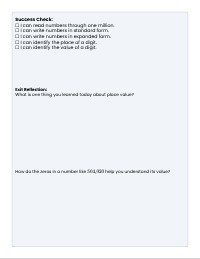 Guided Notes: Place Value Through One Million