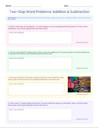 Two-Step Addition and Subtraction Practice