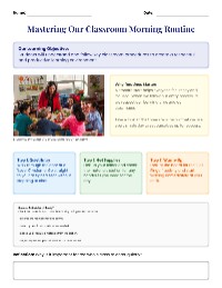 Classroom Procedures Visual Guide