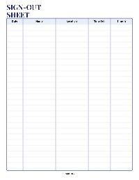 Sign-Out Documentation Form
