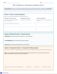9th Grade English Final Exam Review Packet