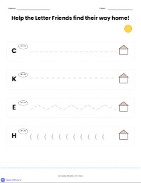 Help the Letter Friends find their way home!