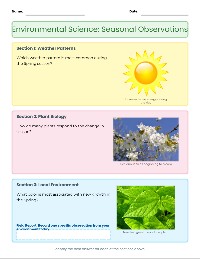 Spring Break Earth Science Bell Ringer
