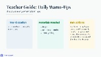 Daily Warm-Ups Guide