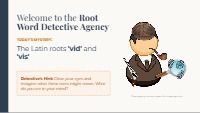 Visualizing Vocabulary: vid and vis Meanings