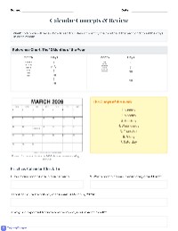 Understanding Calendar Concepts