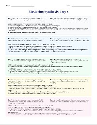 Synthesis Skills Assessment