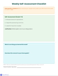 Weekly Communication and Self-Reflection Letters