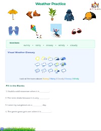 All About the Weather Reading Worksheet