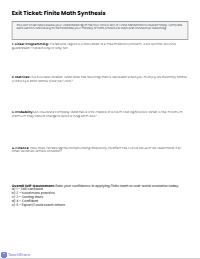 Applied Finite Mathematics: Real-World Problem Solving
