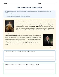 George Washington and the Revolution