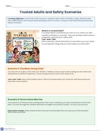 Who's Your Trusted Adult? Discussion Scenarios